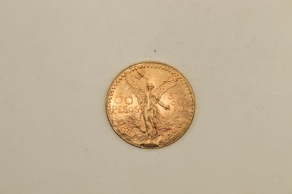 null MEXIQUE
Pièce en or de 50 pesos mexicain. (1821-1946)
Poids : 41.72 g.
