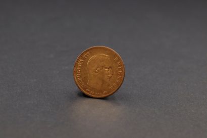 Pièce en or de 10 Francs Napoléon tête nue...