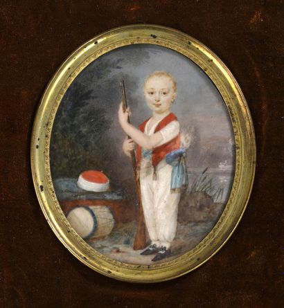 null FRENCH SCHOOL 
First half of the 19th century 
Portrait of a little child with...