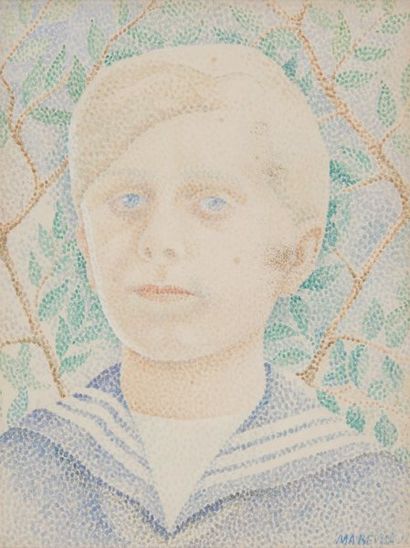Marie Vorobieff MAREVNA, 1892-1984 Garçon au costume marin, 1932 Aquarelle (quelques...