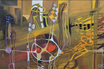 KASABIAN Serge, né en 1951 Composition, 1990 Peinture sur toile, signée en bas à...