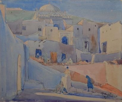 PINATEL Raphaël, 1875 -1933 Agadir, 1925 - Taroudan, 1925 Deux aquarelles, signées,...