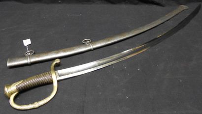 null Sabre d'officier d'artilleur monté. Modèle 1829. Fourreau à deux anneaux et...