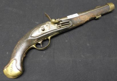 null Pistolet à silex. Modèle réglementaire. Platine marquée POSTDAM sous couronne....