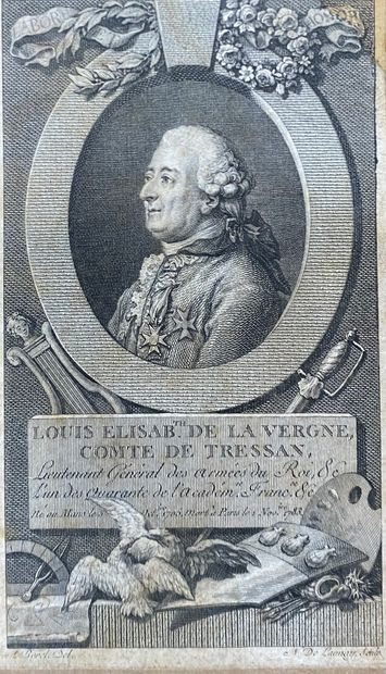 null TRESSAN (Comte DE). - Petite gravure Louis Elisabeth de la Vergne comte de Tressan,...