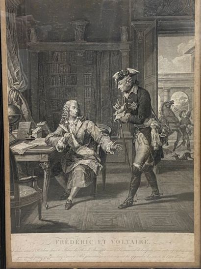 Frédéric et Voltaire
Gravure d'ap. Pierre...