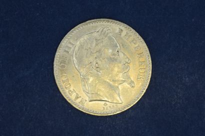 Pièce en or de 100 Francs Napoléon III tête...