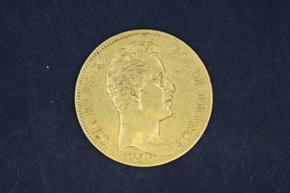 Pièce en or de 40 Francs Charles X 1830 A.
Poids...