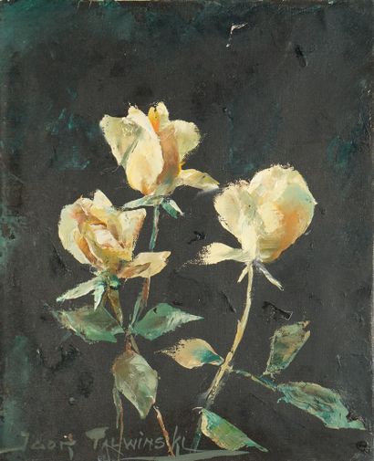 null TALWINSKI Igor (1907-1983)
Trois roses 
Huile sur toile 
Signée en bas à gauche...