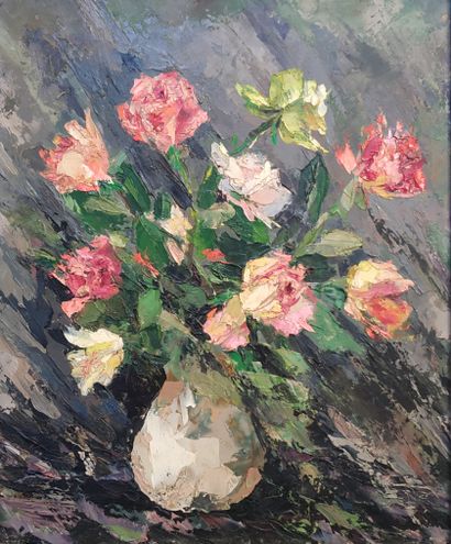 null TALWINSKI Igor (1907-1983)
Les roses 
Huile sur isorel 
Non signé 
46 x 38 ...