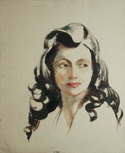 null TALWINSKI Igor (1907-1983)
Jeune femme brune 
Esquisse à l'huile sur toile 
Non...