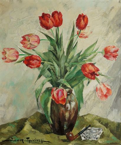 TALWINSKI Igor (1907-1983)
Tulipes et pipe
Huile...