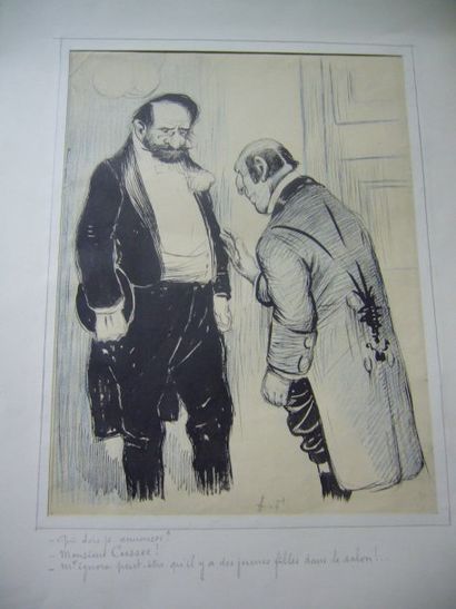 FAIVRE, Abel Jules (1867-1945) Monsieur Cussec, dessin à l'encre de Chine et crayon...