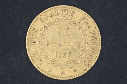 Pièce de 20 francs au Génie (1877 A)
Poids...
