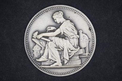 Médaille de travail en argent (Corne d'abondance)...