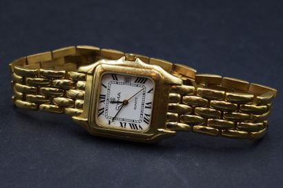 null CYMA
N°6431094
Montre bracelet de dame en or jaune 18K (750). cadran blanc,...