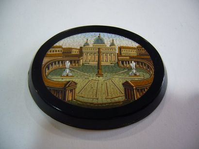 null plaque ovale "la place du Vatican" micro mosaïque