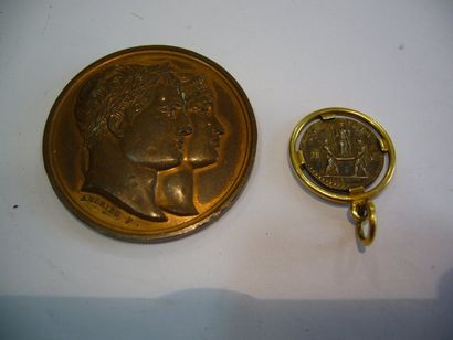 null médaille du mariage de Napoléon Ier et de Marie -Louise 1810, bronze, diam:...