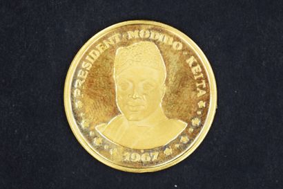 null République du Mali
Pièce commémorative en or (900/1000°) de 50 francs, à l'effigie...