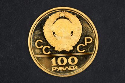 null Jeux Olympiques d'été 1980
Pièce commémorative en or (900/1000°) de 100 roubles,...