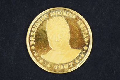 null République du Mali
Pièce commémorative en or (900/1000°) de 25 francs, à l'effigie...