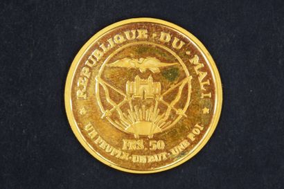 null République du Mali
Pièce commémorative en or (900/1000°) de 50 francs, à l'effigie...