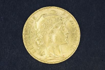 null Pièce en or de 20 Francs au Coq (1907)
TB à TTB
Poids.: 6.45g