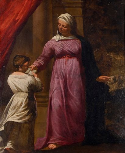 null ECOLE ITALIENNE du XVIIème siècle				

L'éducation de la Vierge par Sainte Anne
Huile...