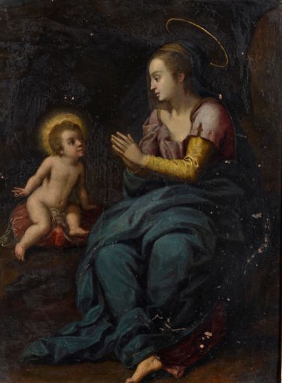 null ECOLE FRANCAISE DU XVIIème siècle				

La Vierge et l'enfant Jésus

Huile sur...