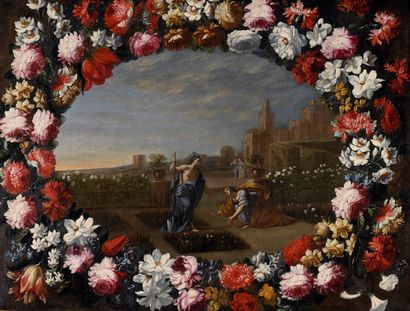 null ECOLE ITALIENNE Seconde Moitié du XVIIème siècle		

Guirlande de fleurs avec...
