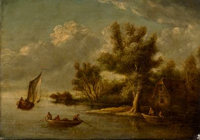 null GOYEN Jan van (Suite de) 					
1596 - 1656

Paysage à la rivière avec pêcheurs...