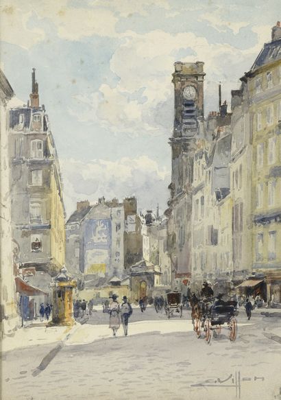 null VILLON Eugène, 1879-1951
La rue Saint-Jacques, Paris
aquarelle (rousseurs),...