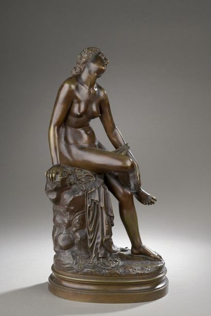 null ROUBAUD Félix François, 1825-1876
Eurydice
bronze à patine brun-roux, fonte...