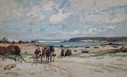 null VILLON Eugène, 1879-1951
Les goémoniers, Nord Finistère, 1931
huile sur panneau...