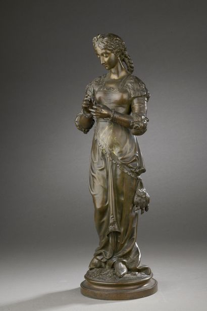 null ANFRIE Charles, 1833-1905
Amoureuse
bronze à patine brune, DELARUE Éditeur Paris...