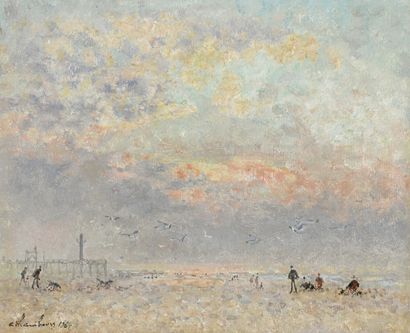 null HAMBOURG André, 1909-1999
The beach, October 1964
oil on canvas, signed and...