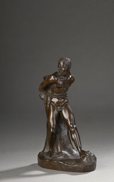 null CHAMBARD Louis Léopold, 1811-1895
Esclave captif
bronze à patine brune, fonte...