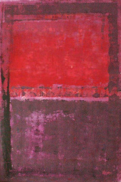 NAVARRO Pascal (Né en 1970) Double-je Huile et pigments sur toile. Signée en bas...