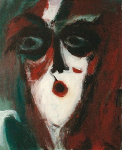 JERONIMA (Né 1956) Sans titre Acrylique sur toile. Signée en bas à droite. 92 x 73...