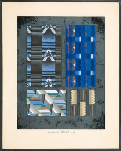 BENEDICTUS RELAIS - 1930 Quinze planches donnant 42 motifs décoratifs. Enluminure...