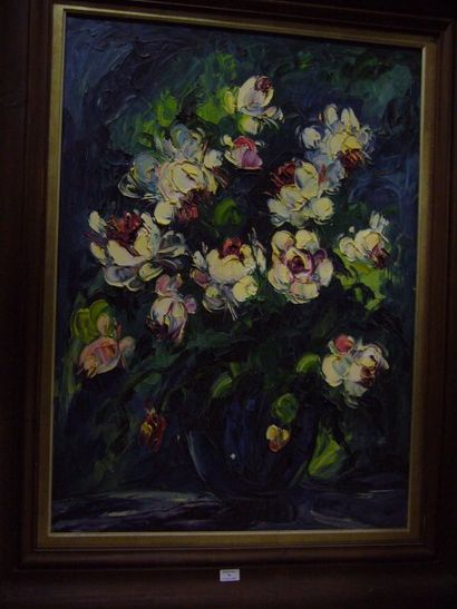 VAGH-WEINMANN Emeric (Né en 1919) Pivoines à Limetz, 1973, huile sur toile (traces...