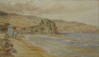 CASABONNE André, XIX-XXème siècle Bord de mer, mai 1919, aquarelle, signée et datée...