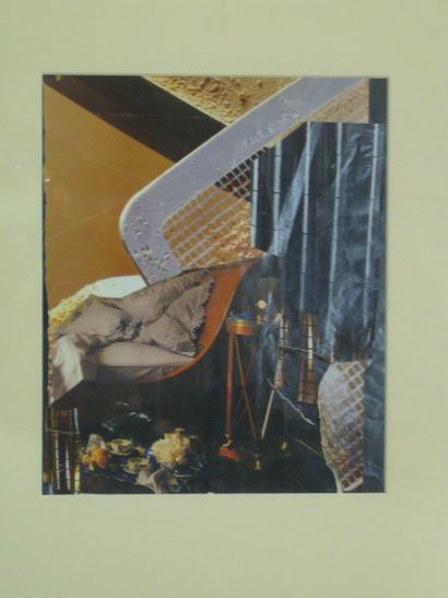 LINSEY Brenda (XXe siècle) Composition 1988, collage, signé en bas à droite et daté,...