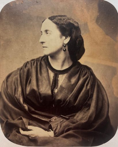 null Pierre PETIT (1832-1909)
Portrait de la comédienne Italienne Adelaïde Ristori,...
