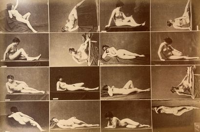 null Auteur non-identifié (XIX°) 
Études de nus en atelier : femmes, hommes, enfants,...