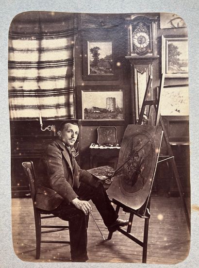 null Auteur non-identifié
Portrait de peintre en atelier, c. 1870
Tirage albuminé...