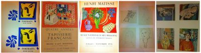 MATISSE Henri (d'après) Lot de 8 affiches d'expositions (déchirures et manques),...