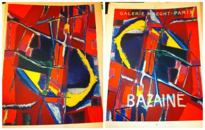 BAZAINE Jean René (1904-2001) Composition Lithographie (insolation), non signée,...