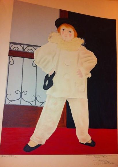 PICASSO Pablo (d'après) Enfant arlequin Lithographie, Henri Deschamps - Grav. Lith....