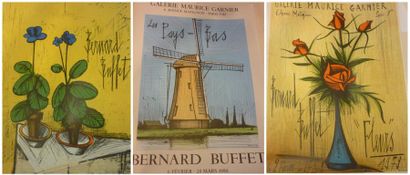 BUFFET Bernard (1928-1999) Lot de 7 affiches et lithographies avant la lettre (piqûres,...